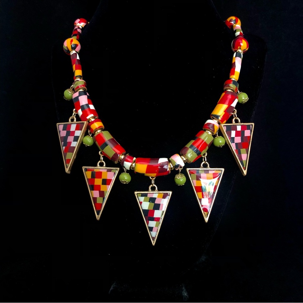 Bargello Design Necklace